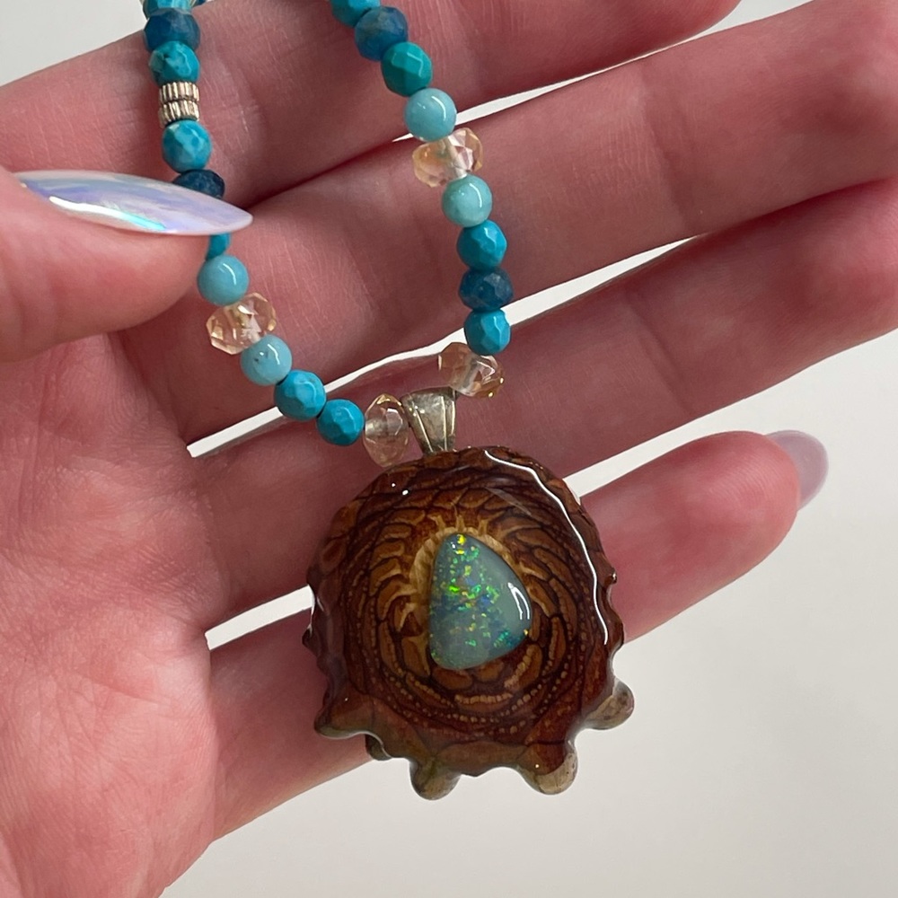 Third Eye Pinecone Opal & Turquoise - image 5